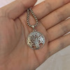 Pendentif argent 925 rond arbre de vie medaillon celtique