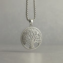 Pendentif argent 925 rond arbre de vie medaillon celtique