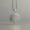 Pendentif argent 925 rond arbre de vie medaillon celtique
