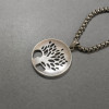 Pendentif argent 925 rond arbre de vie medaillon celtique