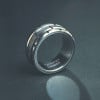 Bague homme anneau tungstene rainure rouage personnalisable