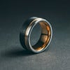 8mm Bague personnalisee tungstene noir rainure alliance homme femme