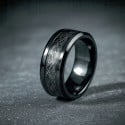 Bague personnalisee alliance anneau Tungstene noir