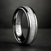 6mm Bague mariage personnalisee alliance dome tungstene fibre blanche
