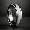 6mm Bague mariage personnalisee alliance dome tungstene fibre blanche