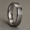 Bague personnalisee alliance tungstene noeud celtique
