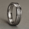 6mm Bague personnalisee alliance tungstene noeud celtique
