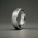 6mm Bague personnalisee homme alliance tungstene dome brosse