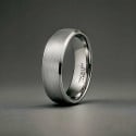 6mm Bague personnalisee homme alliance tungstene dome brosse