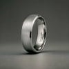 8mm Bague personnalisee homme alliance tungstene dome brosse