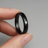 Black Ceramic faceted Band Ring