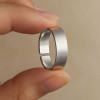 Bague ouverte homme anneau argent finition brosse