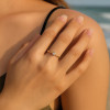 bague solitaire acier plaque or zirconium gravure personnalisable