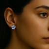 Boucles d'oreilles clous argent fleur