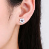 Boucles d'oreilles clous argent fleur