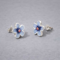 Boucles d'oreilles clous argent fleur