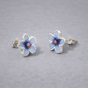 Boucles d'oreilles clous argent fleur