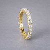 Bague anneau argent ligne zircons