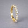Bague anneau argent ligne zircons