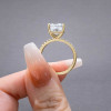 Bague argent zircon carré 3 couleurs