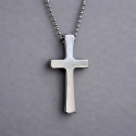 Pendentif homme croix tungstene finition polie