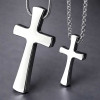 Pendentif homme croix tungstene finition polie