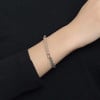 Bracelet couple personnalisable gourmette chaine acier zirconium