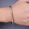 Bracelet personnalise jonc acier homme runes viking celtique