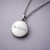 Gepersonaliseerde hanger voor mannen, ronde stalen ketting, geheime doos voor gravure, personaliseren