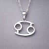 Collana da uomo in argento con zodiaco Cancro