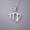 Sterling Silver Virgo zodiac pendant necklace