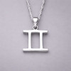 Ciondolo da uomo Collana zodiacale in argento Gemelli
