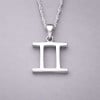 Colgante de hombre Collar de plata del zodiaco Géminis
