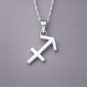 Pendentif homme Collier argent zodiaque Sagittaire