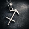 Pendentif homme Collier argent zodiaque Sagittaire
