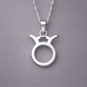 Pendentif homme Collier argent zodiaque Taureau