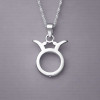 Collana da uomo in argento con ciondolo zodiacale Toro