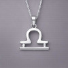 Colgante hombre Libra zodiaco collar de plata