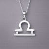 Herenketting met sterrenbeeld Weegschaal en zilveren hanger