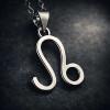 Sterling Silver Leo zodiac pendant necklace
