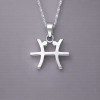 Colgante de hombre Collar de plata del zodiaco Piscis