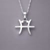 Pendentif homme Collier argent zodiaque Poissons