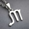 Colgante de hombre Collar de plata del zodiaco Escorpio