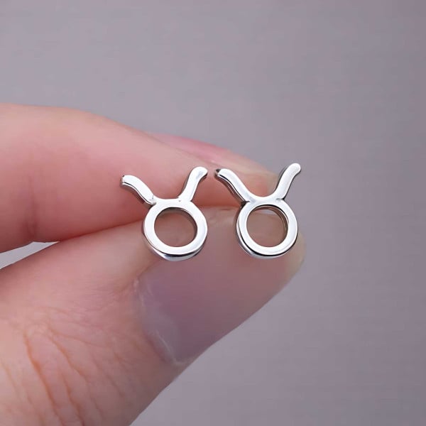 Boucles d'oreilles argent 925 Signes du zodiaque Taureau