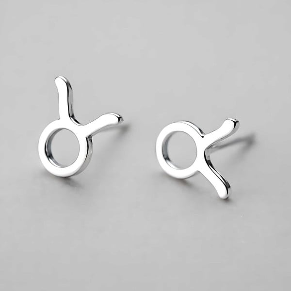 Boucles d'oreilles argent 925 Signes du zodiaque Taureau