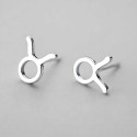 Sterling Silver Stud Earrings Zodiac Taurus