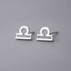 Sterling Silver Stud Earrings Zodiac Libra