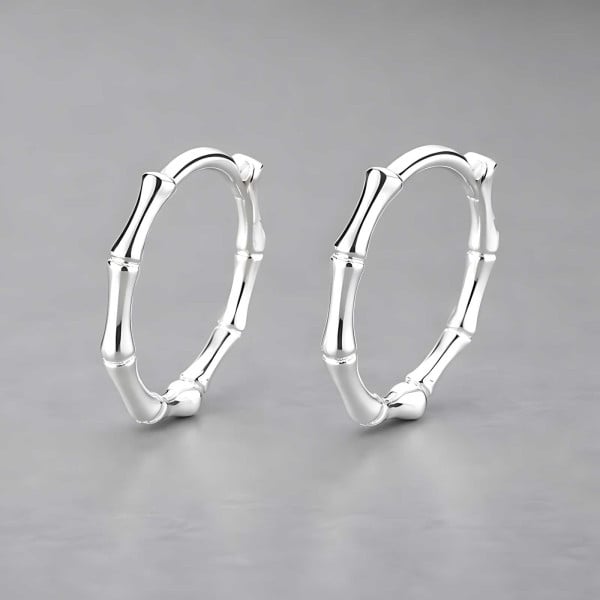 Boucles d'oreille argent homme femme creoles martele