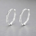 Boucles d'oreille argent homme femme creoles martele