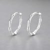 Boucles d'oreille argent homme femme creoles martele